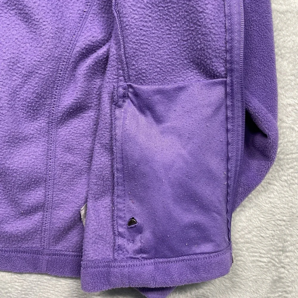 Set Of 2 Columbia Fleece Jacket & Hoodie Kids Size M 10/12 Purple‎ Teal Full Zip